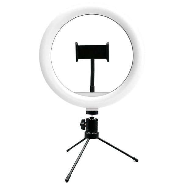 Imagem de Suporte tipo ring light livestream 10 pol. com tripé ajustável usb ac370 - MULTILASER