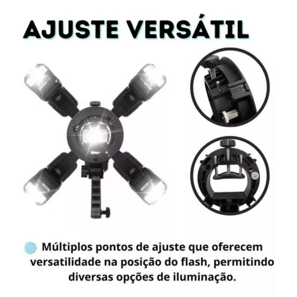 Imagem de Suporte Tipo S Para Flash Speedlite Com Suporte Estável