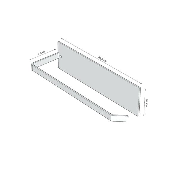 Imagem de Suporte Toalha Papel Aluminio Filme Adesivo Multiuso Sem Furo Branco 