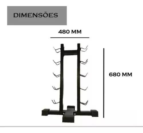 Imagem de Suporte Torre De Chão Para 10 Halteres Expositor Para Academia Musculação Fitness