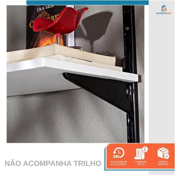 Imagem de Suporte Trilho Duplo Preto Starfer 17Cm