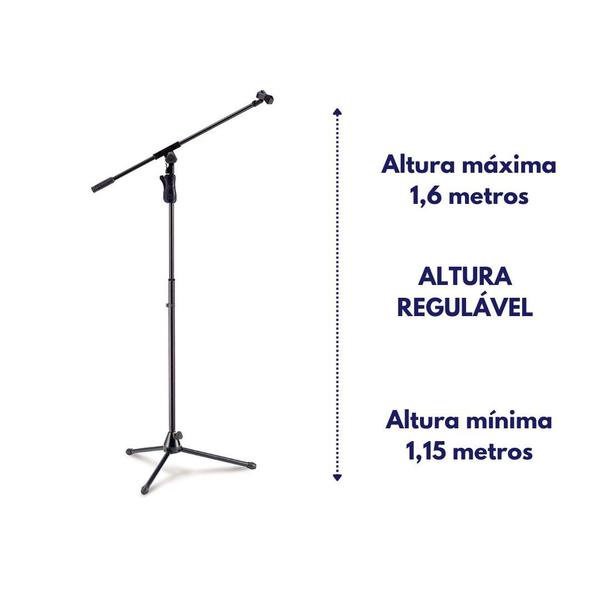 Imagem de Suporte Tripé Pedestal regulável para microfone Girafa Hercules MS631B