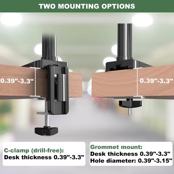 Imagem de Suporte triplo para monitor UPGRAVITY para 3 pessoas planas/curvas de 27"