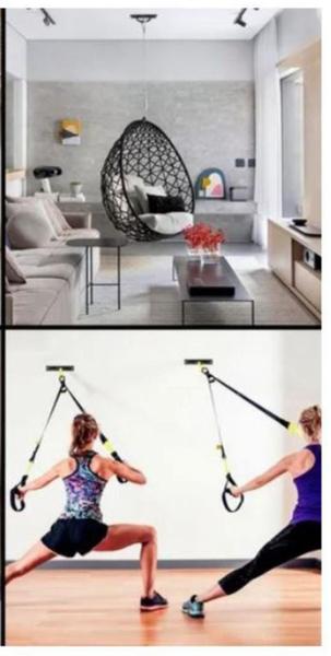 Imagem de Suporte Trx Corda Rope Columpio Pilates + Parafusos C/ Bucha