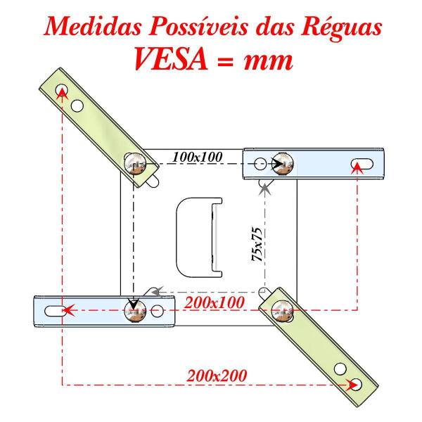 Imagem de Suporte Tv 10 A 42 200X200 1 Mov Branco