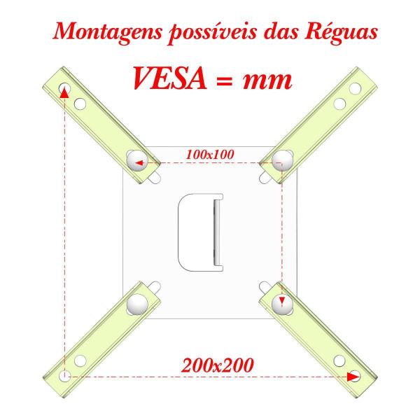 Imagem de Suporte Tv 10 A 42 Vesa 200X200 3 Movimentos - Branco