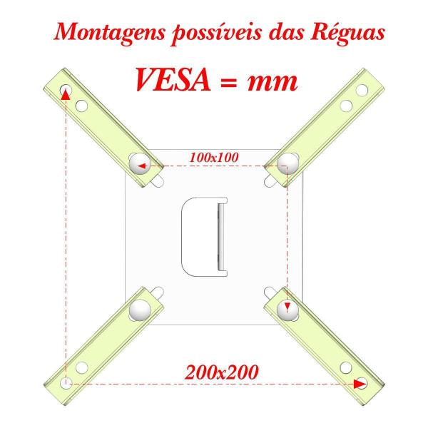 Imagem de Suporte Tv 10 A 42 Vesa 200X200 3 Movimentos - Preto