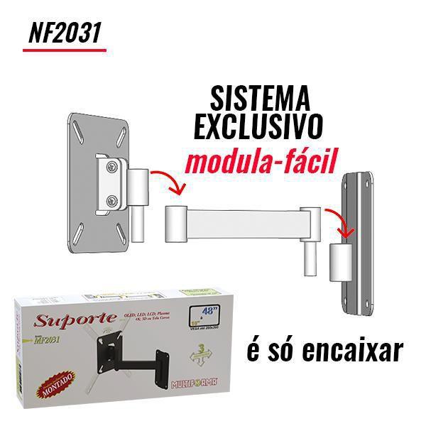 Imagem de Suporte Tv 10 A 48 Articulado 3 Mov Led/Lcd/3D Multiforma