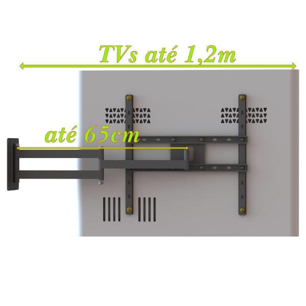 Imagem de Suporte Tv 10 A 56 Braço Longo Vesa 400X400 4 Mov - Branco