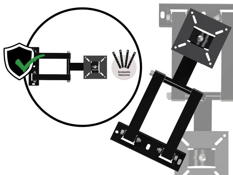 Imagem de Suporte Tv 10 A 56 Tri Articulado Brasforma Bra 4.0 Preto