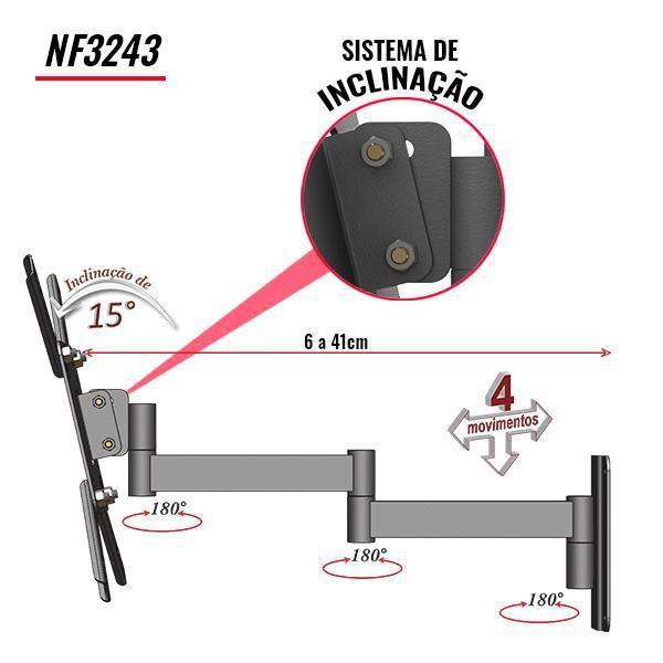 Imagem de Suporte Tv 10 A 56 Triarticulado Led,Lcd Nf3243 Multiforma