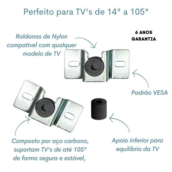 Imagem de Suporte TV Fixo Universal Nylon Linha Start 14 A 105 Poleg