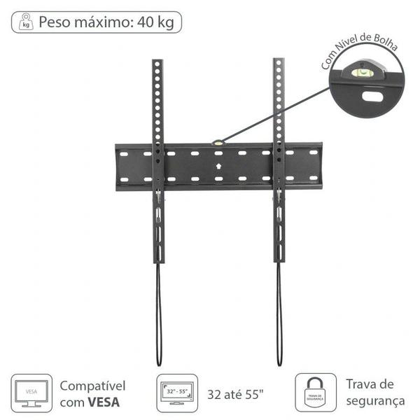 Imagem de Suporte Tv Led Lcd 32 A 55 Fixo Nivel Bolha Trava - St400A