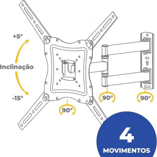 Imagem de Suporte Tv Led Lcd Tri-articulado 32 39 40 42 43 48 50 55 60