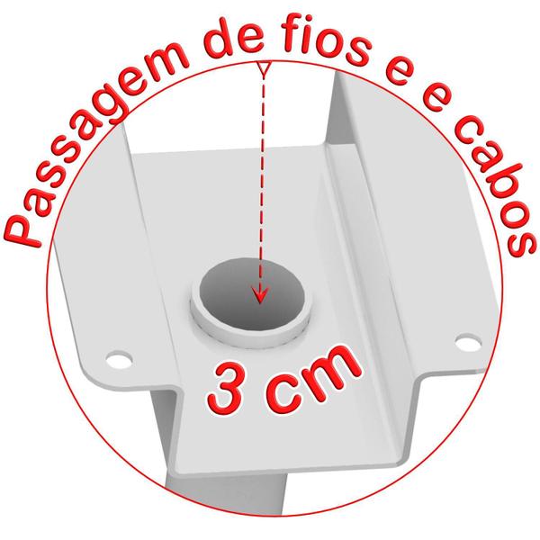 Imagem de Suporte Tv Teto 360 Telescópio 10 26 40 50 65 600X400 Branco