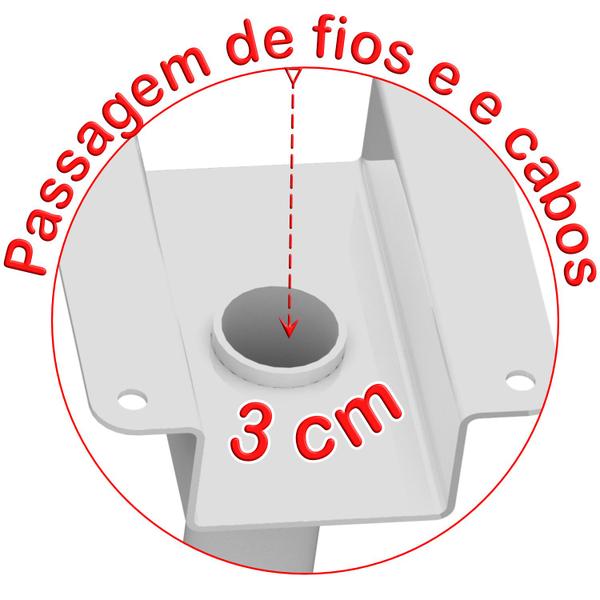 Imagem de Suporte Tv Teto 360 Telescópio 10 26 40 50 65 VESA 600x400 BRANCO