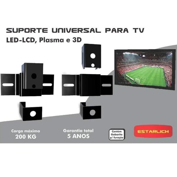 Imagem de Suporte Tv Universal Parede Painel Fixo Completo 32 Até 100