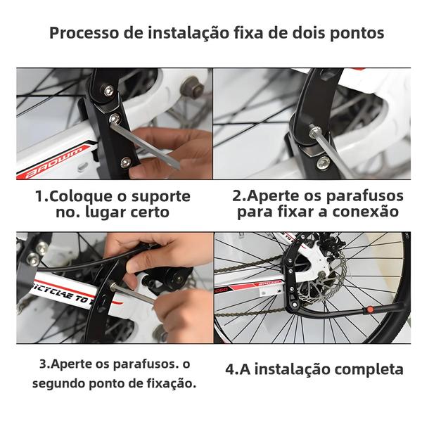 Imagem de Suporte Universal Ajustável para Bicicleta - Suporte para Rack de Estacionamento