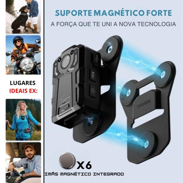 Imagem de Suporte Universal De Ímã Para Câmera Corporal Policial Segurança Esportiva SUPMAG