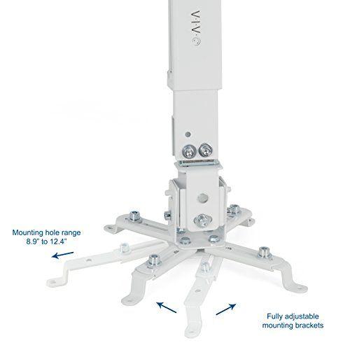 Imagem de Suporte universal de montagem para projetor, comprimento extensível, branco