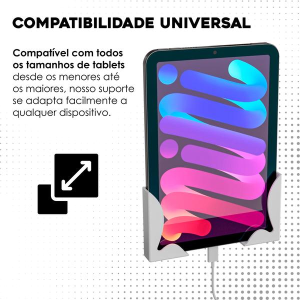 Imagem de Suporte Universal De Parede Fixo Para Tablet Exposição