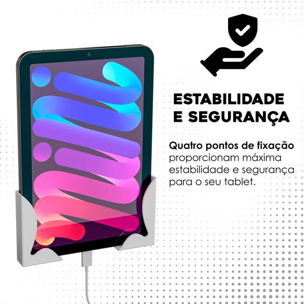 Imagem de Suporte Universal De Parede Fixo Para Tablet Exposição