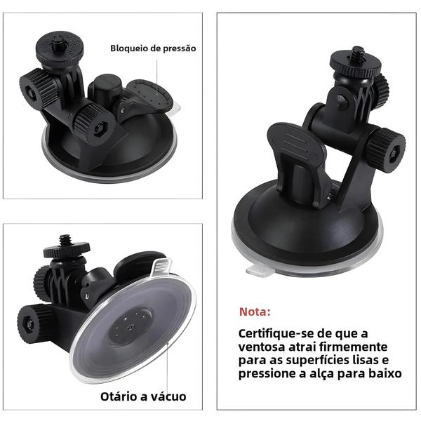 Imagem de Suporte Universal De Ventosa Para Pára-brisa De Carro GoPro Hero Insta360 DJI OSMO Suporte Para