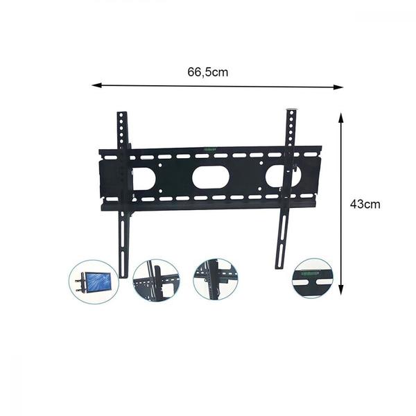 Imagem de Suporte Universal Painel Parede Fixo Articulado TV Led LCD Plasma 3D 37 a 70 Polegadas Sustentação Fixação Televisão 75kg