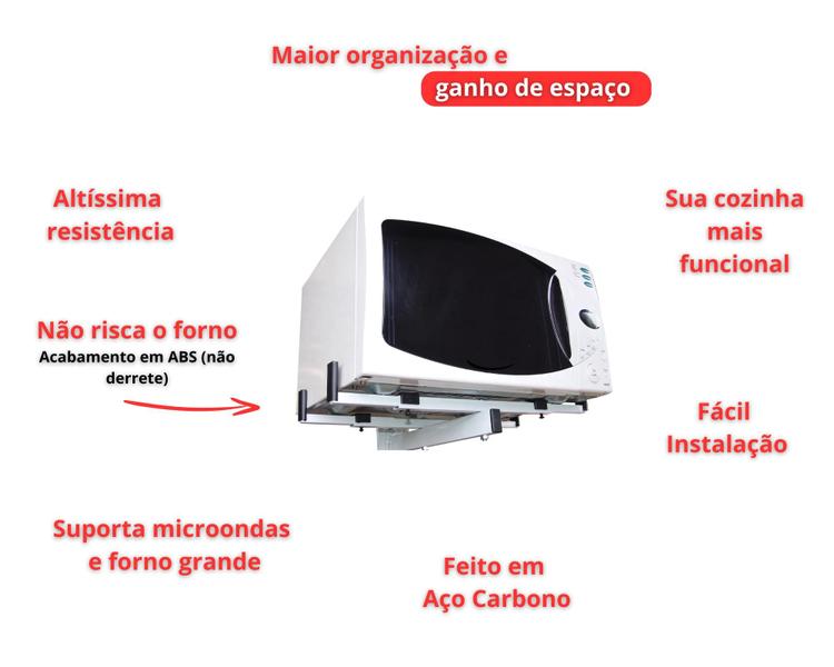 Imagem de Suporte universal para micro ondas e forno elétrico