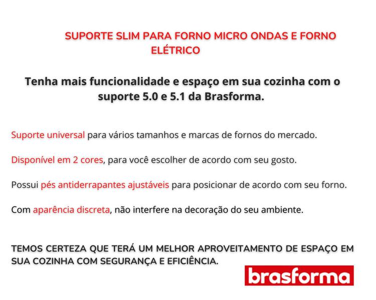 Imagem de Suporte universal para micro ondas e forno elétrico com ajuste largura