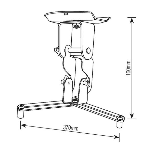 Imagem de Suporte universal para projetores preto - sbrp757 - brasforma