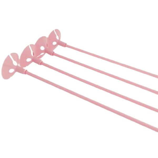 Imagem de Suporte Vareta Pega Balão 30cm Rosa - 10 unid