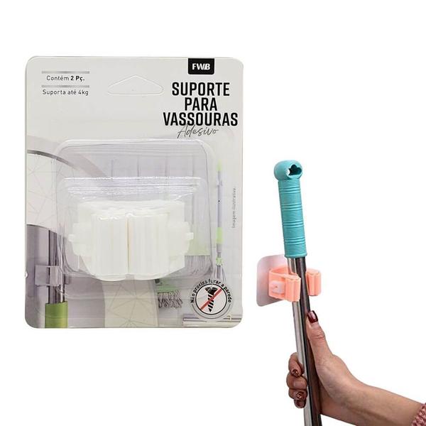 Suporte Vassoura Organizar Casa Rodo Pá Cabo Doméstico Área Serviço Parede Limpeza Suporta 4Kg - FWB Imagem de Suporte Vassoura Organizar Casa Rodo Pá Cabo Doméstico Área Serviço Parede Limpeza Suporta 4Kg