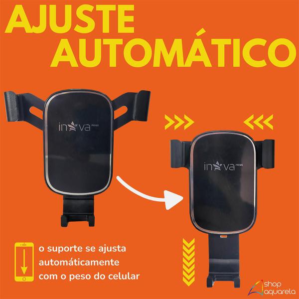 Imagem de Suporte Veicular Automotivo Ar Condicionado para Celular Trava Automática