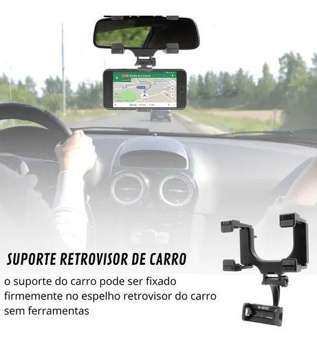 Imagem de Suporte Veicular Celular Gps Retrovisor Universal Articulado