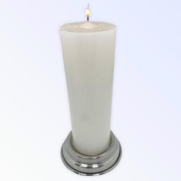Suporte Vela 7 Dias Anjo Da Guarda 18 Cm Vidro E Alumínio - Meta Atacado Imagem de Suporte Vela 7 Dias Anjo Da Guarda 18 Cm Vidro E Alumínio