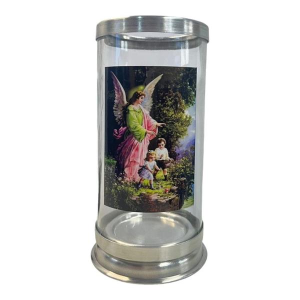 Suporte Vela Católico 7 Dias 18 cm Vidro-Escolha o seu Santo - Bialluz Imagem de Suporte Vela Católico 7 Dias 18 cm Vidro-Escolha o seu Santo