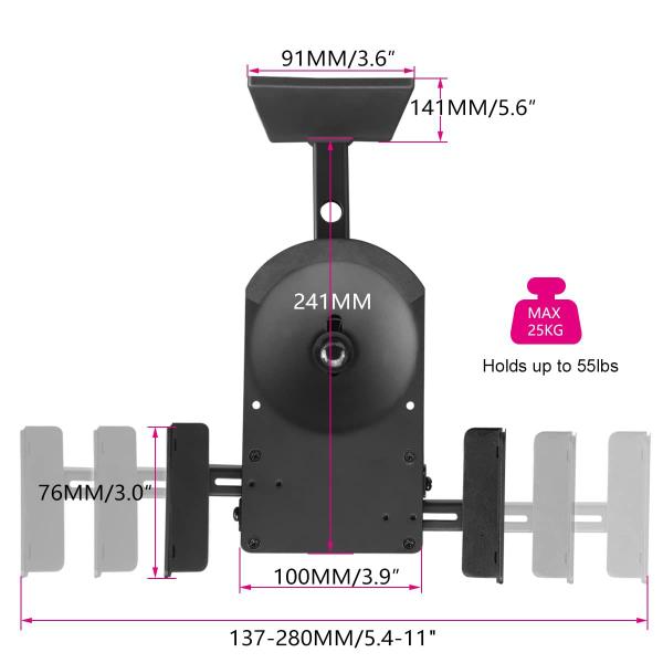 Imagem de Suportes de parede para alto-falantes suptek Tilt Swivel de até 25 kg pretos (pacote com 2)