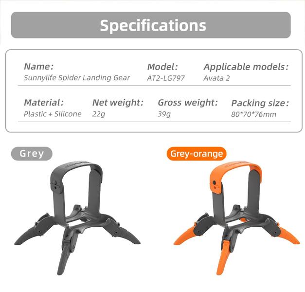 Imagem de Suportes dobráveis de perna de extensão de trem de pouso para DJI Avata 2