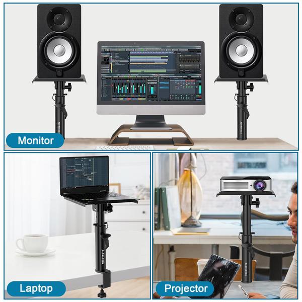 Imagem de Suportes para monitor de estúdio Vondynote Heavy Duty com bandeja ajustável