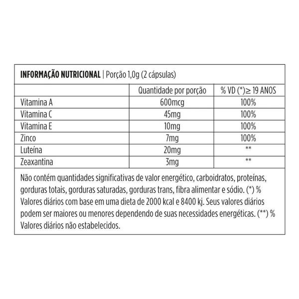 Imagem de Supra Luteína + Zeaxantina Vit A, C, E E Zinco 60 Capsulas