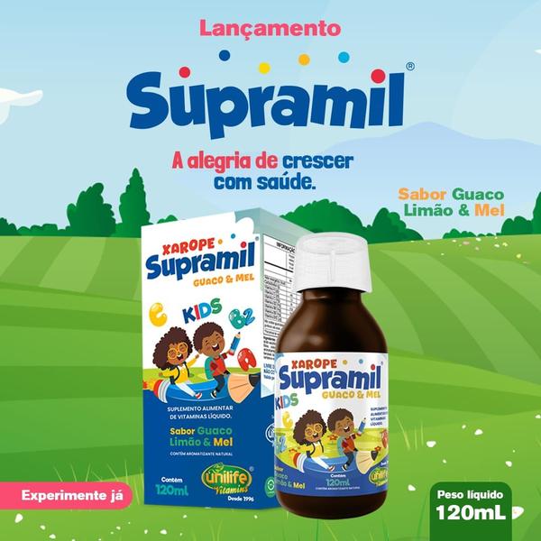 Imagem de Supramil Xarope Infantil Guaco Limão Mel - Unilife - 120ml