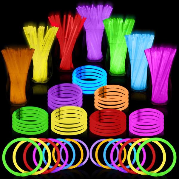 Imagem de Suprimentos de festa Glow Sticks, pacote PartySticks, 800, 20 cm