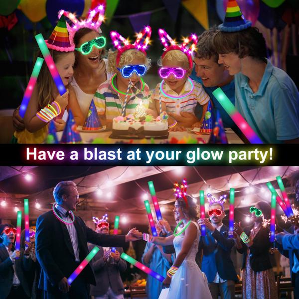 Imagem de Suprimentos de festa SHQDD Glow in the Dark com 260 unidades para crianças/adultos