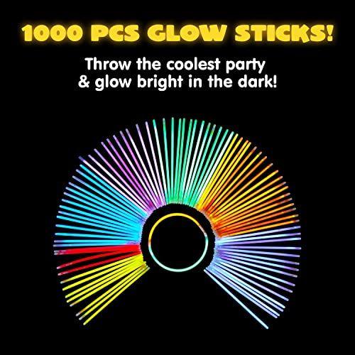 Imagem de Suprimentos de festa ultrabrilhantes Glow Sticks JOYIN 1000 de 20 cm