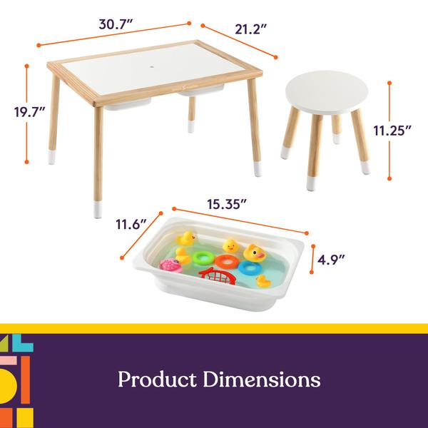 Imagem de Suprimentos especiais de mesa sensorial para criança com caixas, areia e água