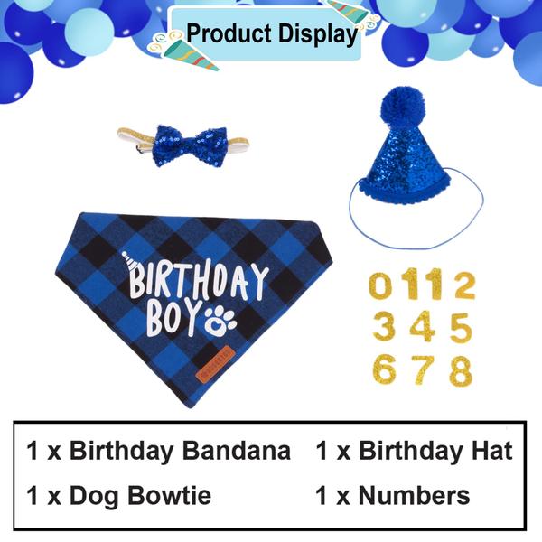 Imagem de Suprimentos para festas de aniversário para cães ADOGGYGO Birthday Boy G-Large