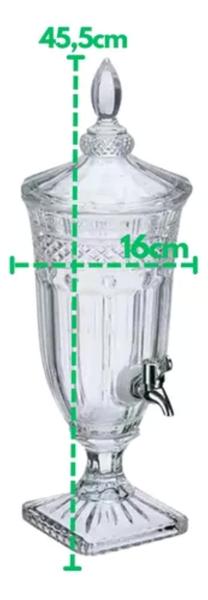 Suqueira De Vidro 1,8L Dispenser Com Toneirinha Suco Agua Saborizada - Hauskraft Imagem de Suqueira De Vidro 1,8L Dispenser Com Toneirinha Suco Agua Saborizada