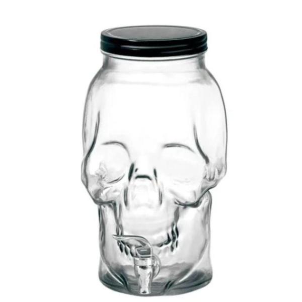 Imagem de Suqueira De Vidro Caveira Skull 5 Litros - Class Home