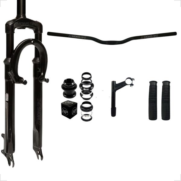 Imagem de Suspensão Bike Aro 26 Standard Rosca + Caixa de Direção + Guidão + Mesa